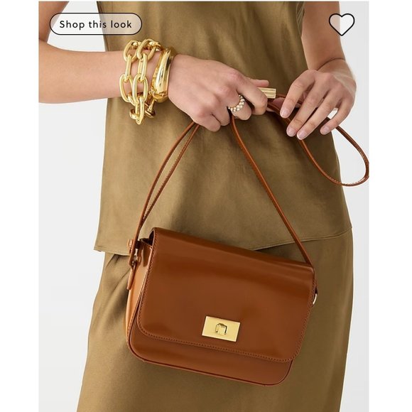 COPY - J.Crew Womens $198 Edie Italian Leather Bag Glazed Pecan BP508 Purse - Picture 2 of 10